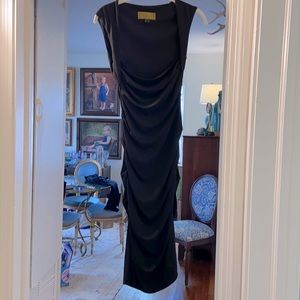New! Nicole Miller black ruched dress, petite
